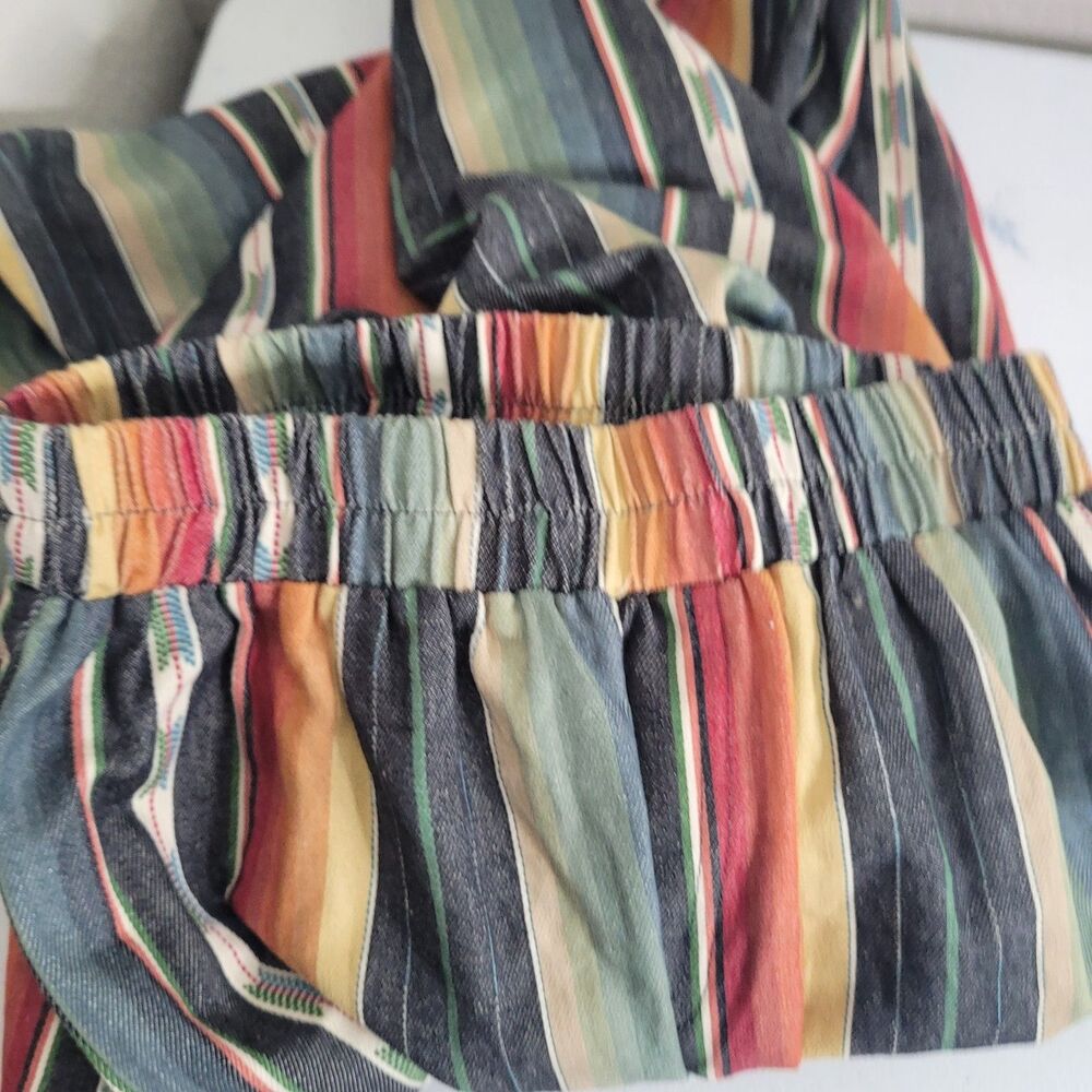L&B Striped Boot-Cut Pants in Multicolor Vertical Bands - Picture 10 of 13